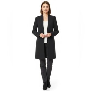DD Collection Black Longline Tailored Blazer Coat Size M